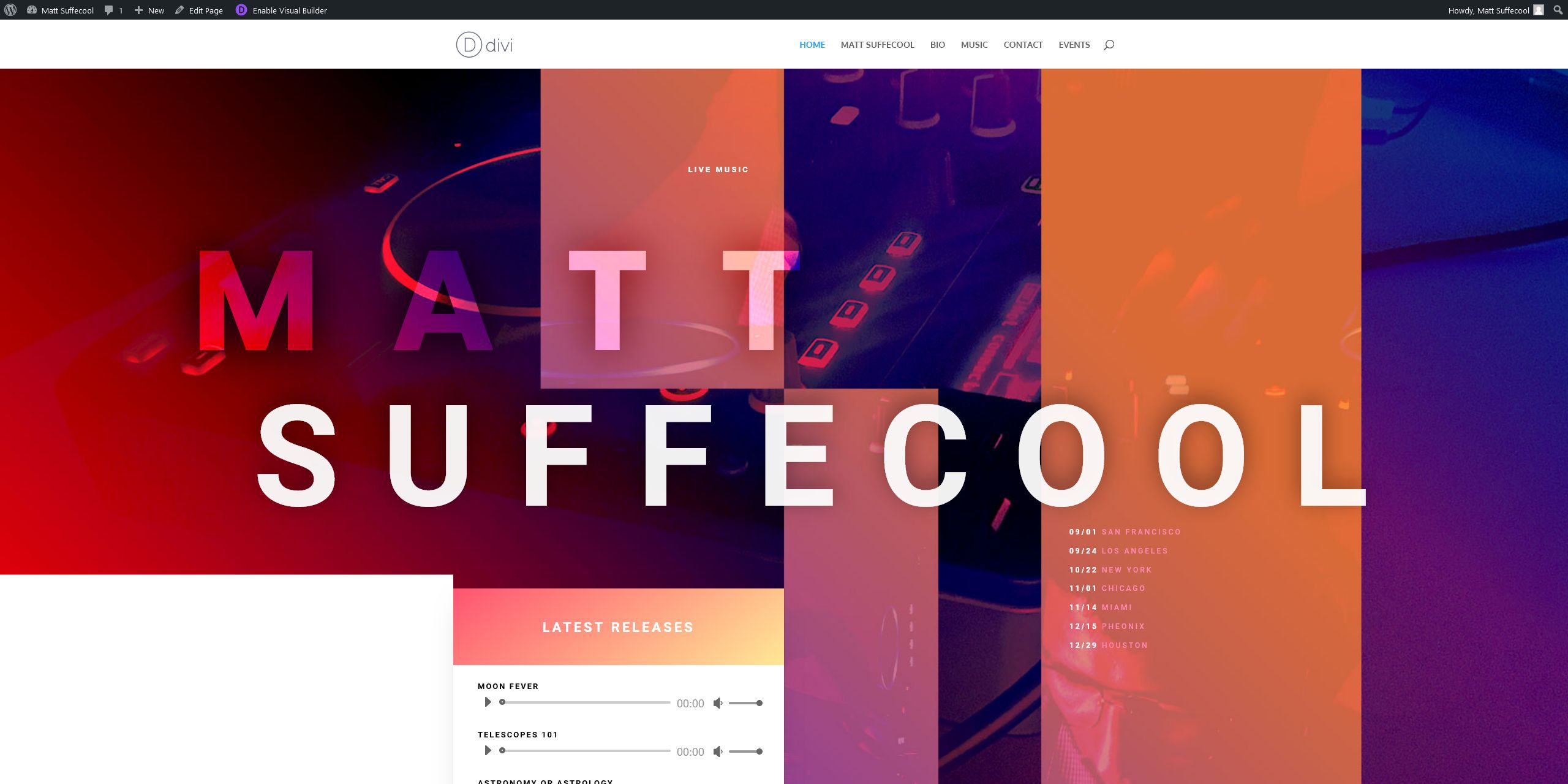 Matt Suffecool Music - Printable Promo Image